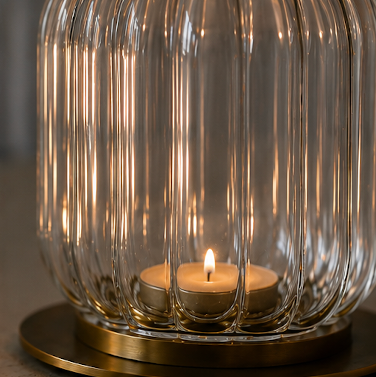 Kira Glass Tealight Lantern - Set of 2
