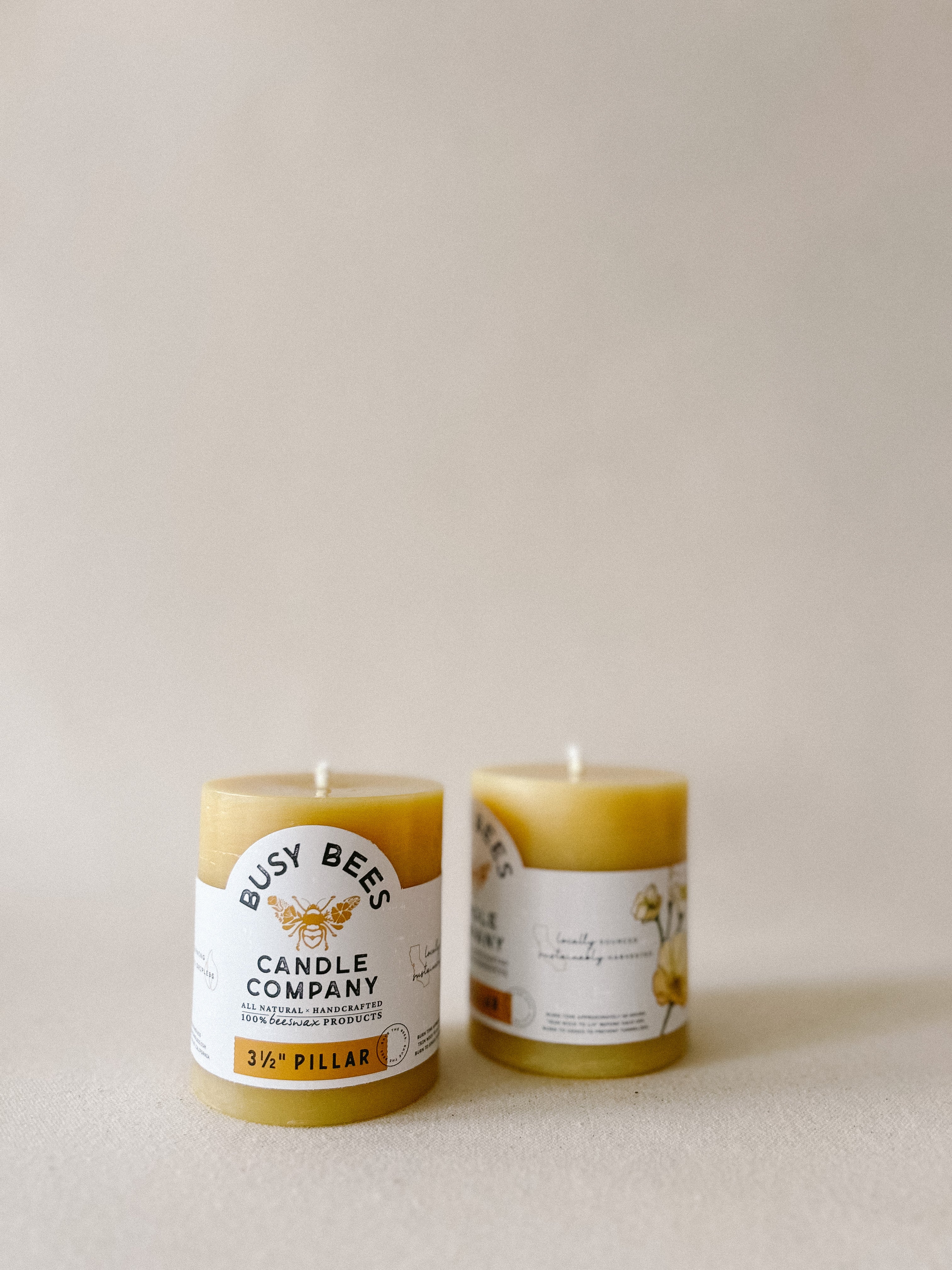 3" Pillar Candle - Busy Bees Candle Company