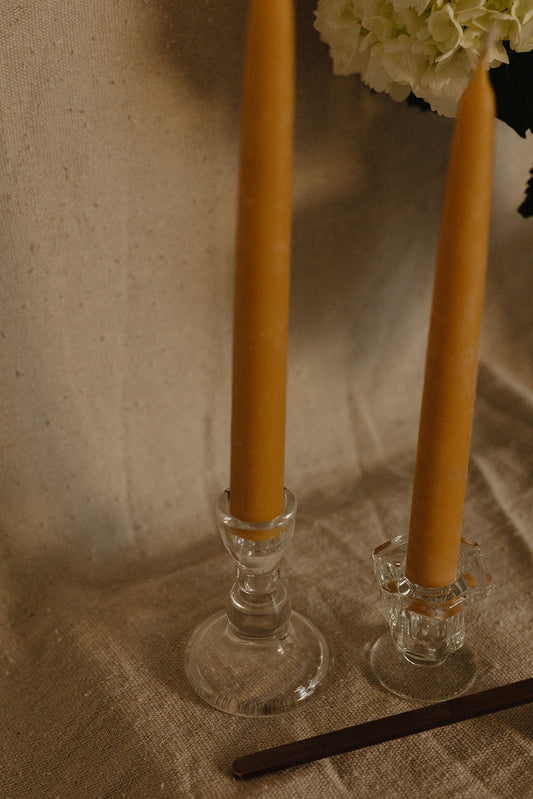 Boho Glass Taper Duo - pair of 2