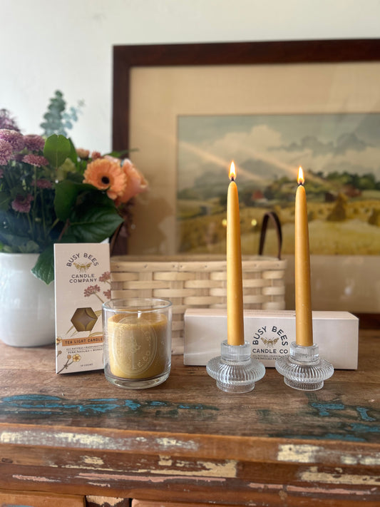 Beeswax Candles Gift Basket