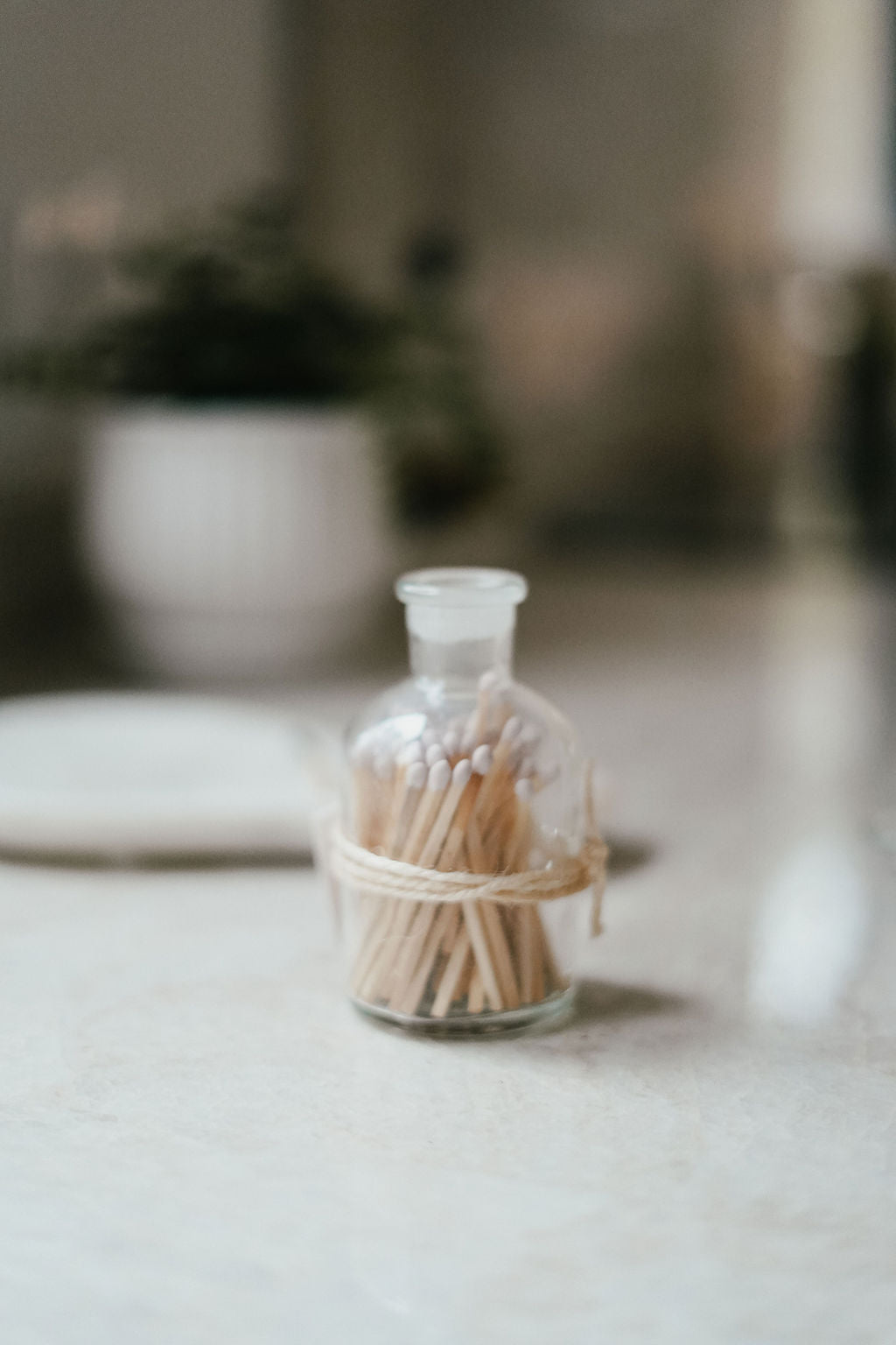 Glass Apothecary Match Stick Jar
